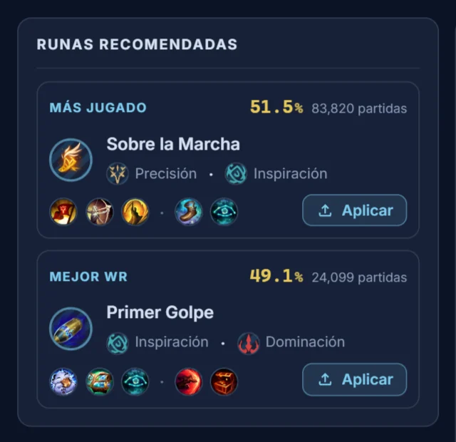 Runas recomendadas